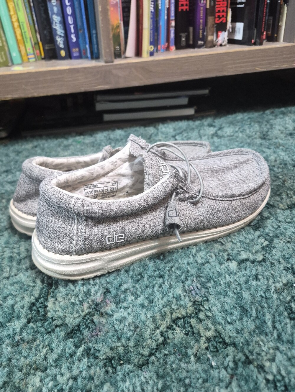 Hey Dude Men's Wally Linen Shoes Iron Size 10 - Picture 7 of 14